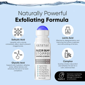 ESTETIST roll-on beside ruler showing compact travel-friendly size