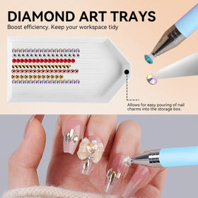 ESUOHYM picking rhinestones on a nail for neat application
