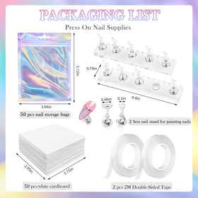 ESUOHYM detailed view of standard and petite magnetic nail tip holders for precise work