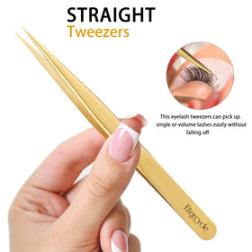 Etercycle curved tweezer held in hand illustrating ergonomic control and reduced wrist strain