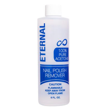 Eternal bottle front view showing product and fast removal benefit
