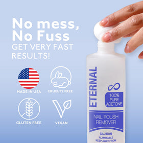 Eternal label close-up highlighting purity and professional performance