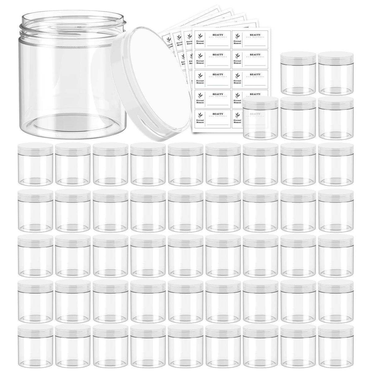 Eternal Moment clear 4oz jars front view showing full pack benefit