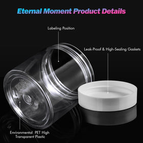 Eternal Moment closeup of white lid foam liner providing leak protection
