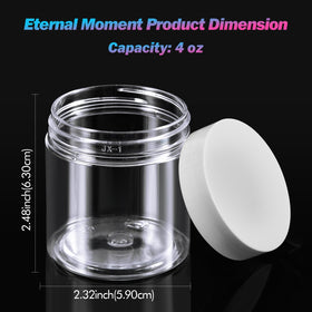 Eternal Moment open wide mouth jar illustrating easy filling and scooping