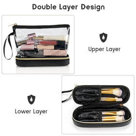 Ethereal lower compartment filled with brushes for organized storage