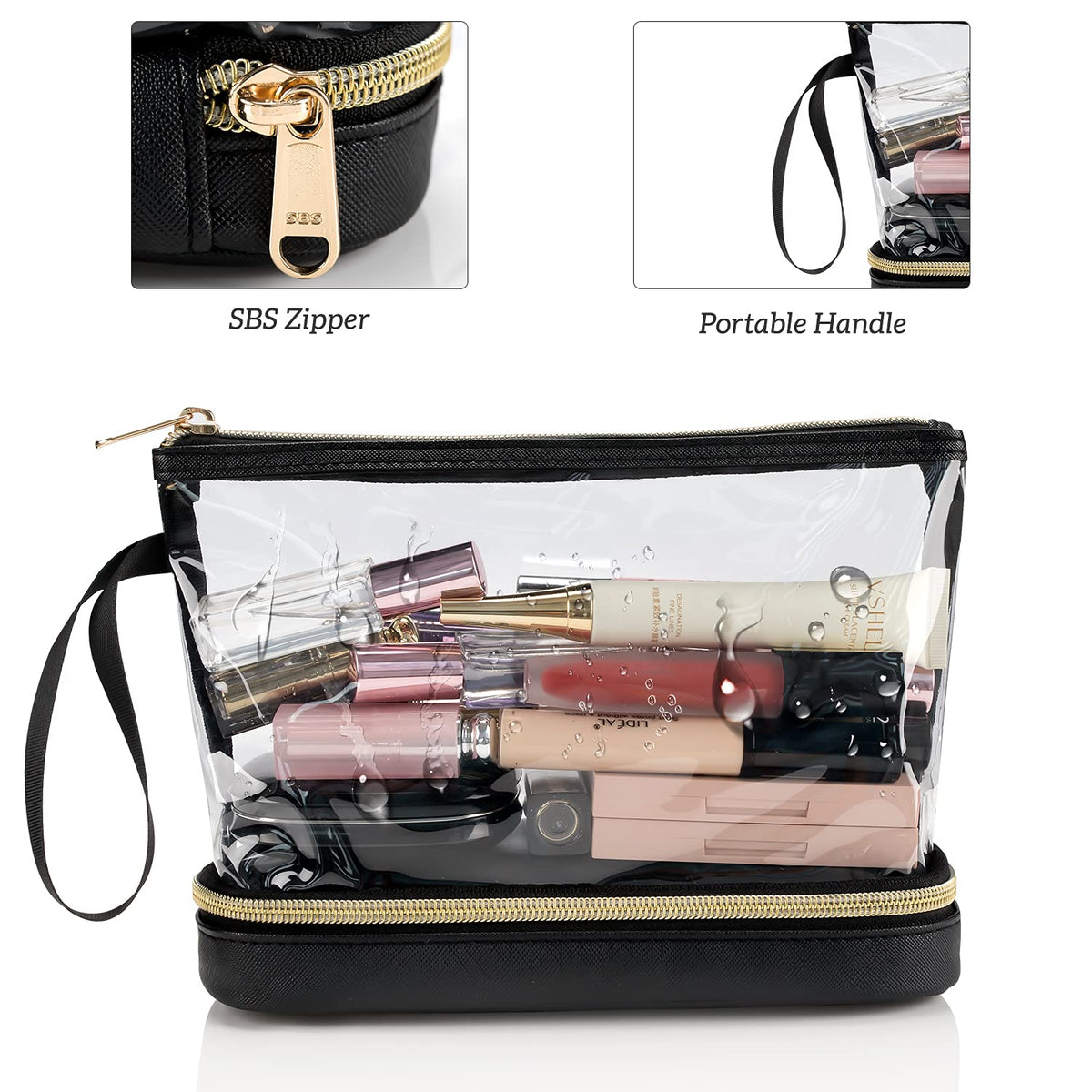 Ethereal zipper and faux leather detail demonstrating durable finish