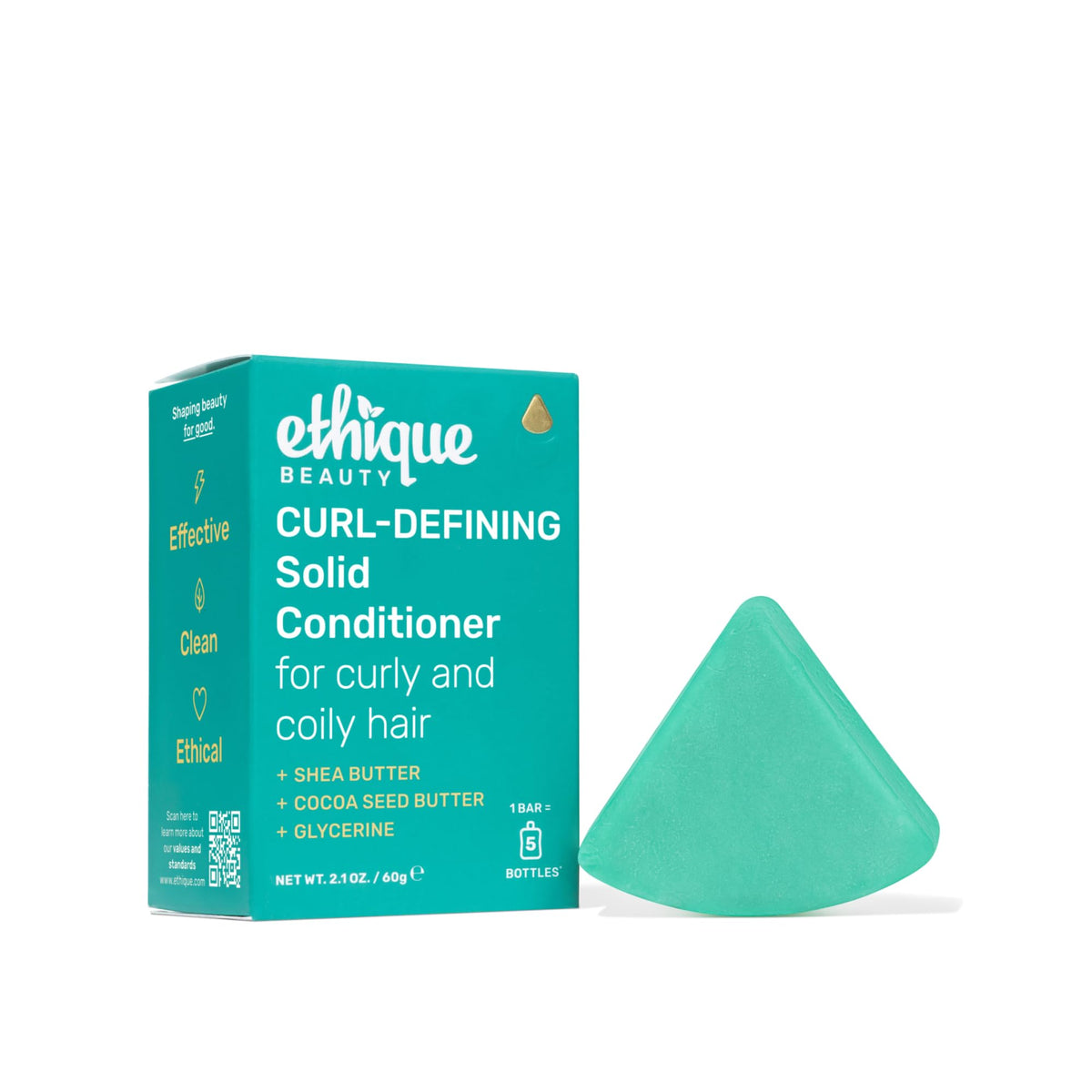 Ethique front packaging view shows plastic-free bar and eco benefits