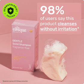 Ethique bar inside travel pouch demonstrating leak-free packing
