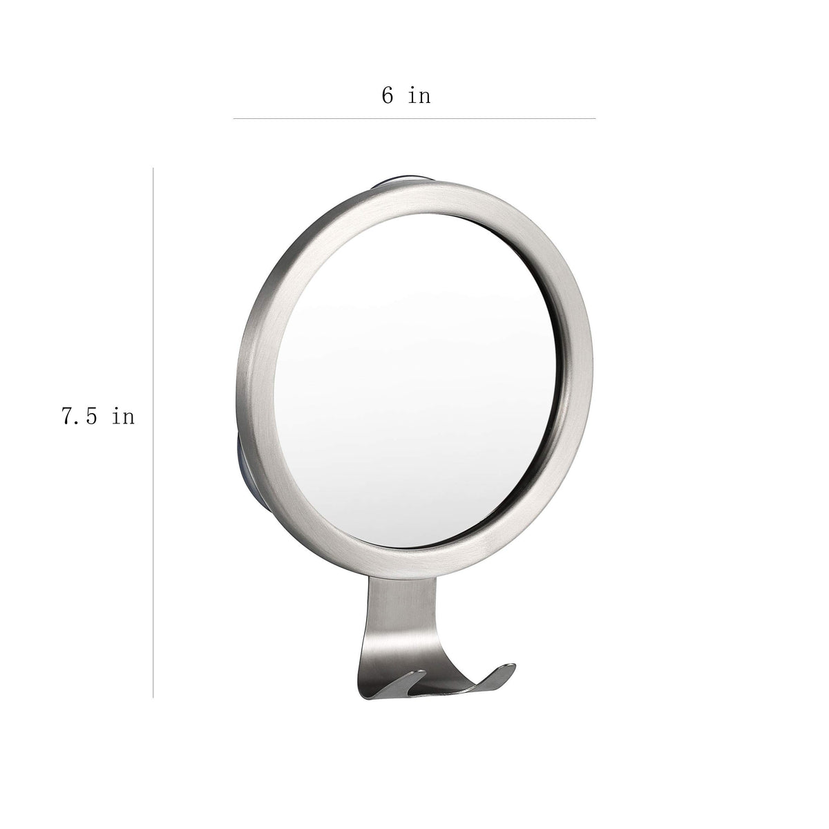 Ettori close-up of anti-fog mirror surface showing no steam for uninterrupted shaving