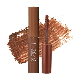 ETUDE front packaging of Color My Brows showing Red Brown shade and benefit