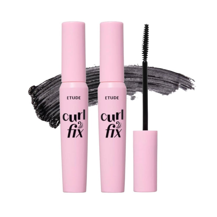 ETUDE front packaging showing dual mascara tubes and benefits