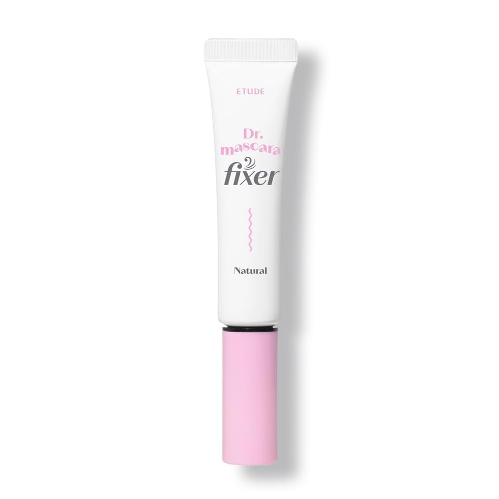 ETUDE front packaging shows compact vegan mascara fixer for lasting curl