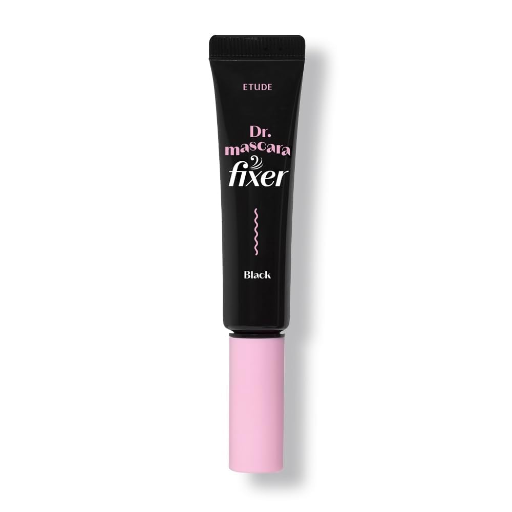 ETUDE front packaging showing slim vegan mascara fixer for travel