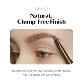 ETUDE before and after brows showing fuller natural-looking result