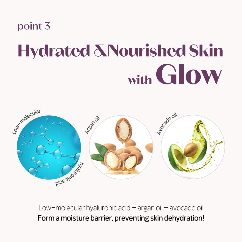 ETUDE hand applying primer to cheek for visible glow and smoothing