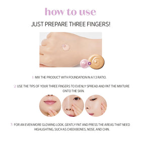ETUDE primer beside coin for size comparison and travel-friendly benefit