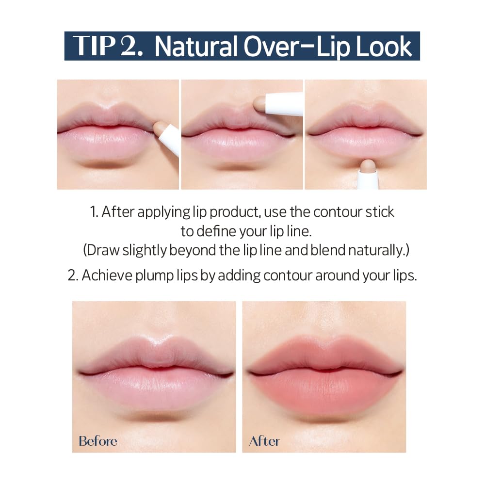 ETUDE contour stick held in hand showing compact size for portability