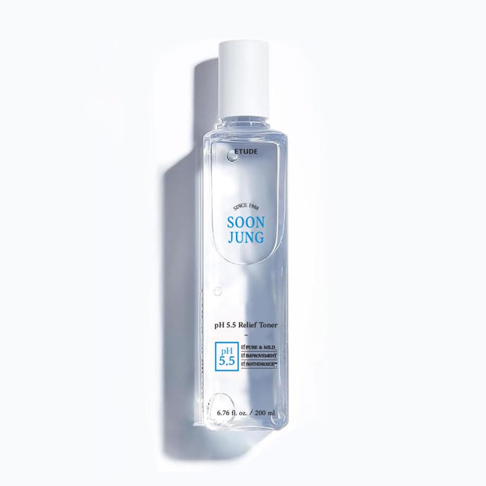 ETUDE application with cotton pad demonstrating gentle makeup removal and soothing