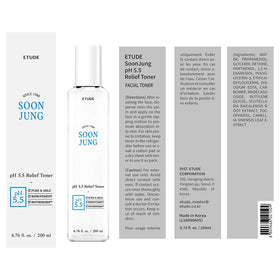 ETUDE before-and-after skin calming comparison showing reduced redness and comfort