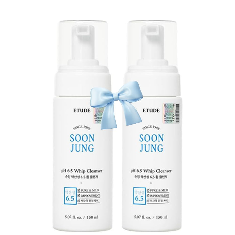 ETUDE SoonJung duo front packaging showing two gentle cleansers for value