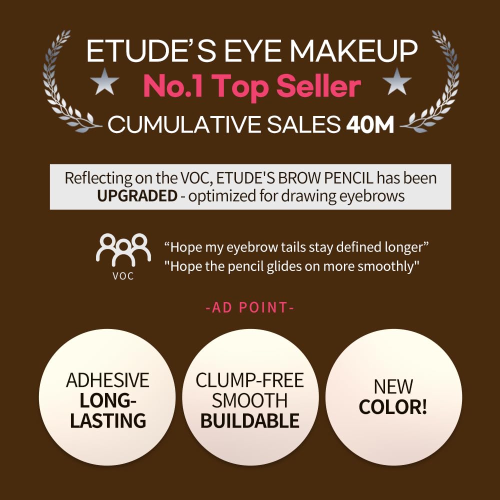 ETUDE close-up of triangular tip for precise hairlike strokes and control