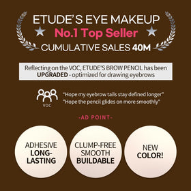 ETUDE close-up of triangular tip for precise hairlike strokes and control