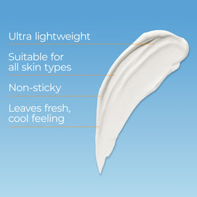 Eucerin lotion texture close-up highlighting lightweight, non-greasy consistency