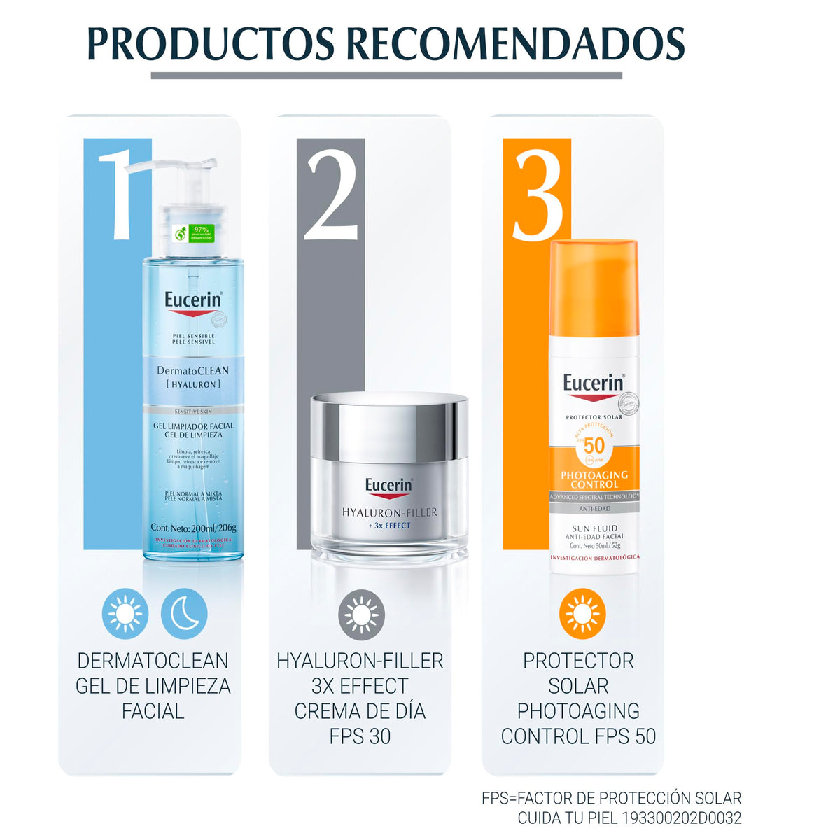 Eucerin applying fluid on face demonstrating easy layering under makeup