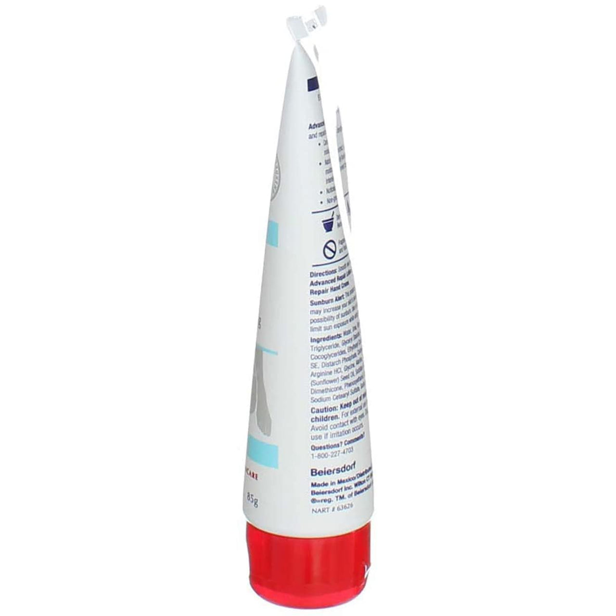 Eucerin application on heel illustrating targeted repair of cracked skin