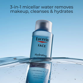 Eucerin back label closeup listing ingredients and usage benefits