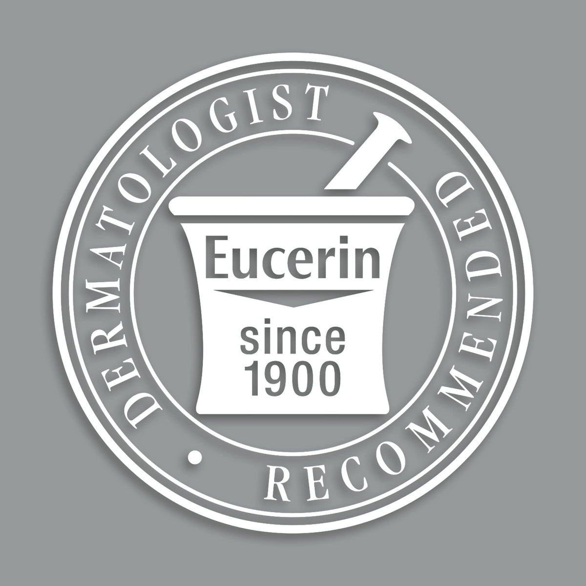 Eucerin bottle in bathroom setting suggesting daily routine use