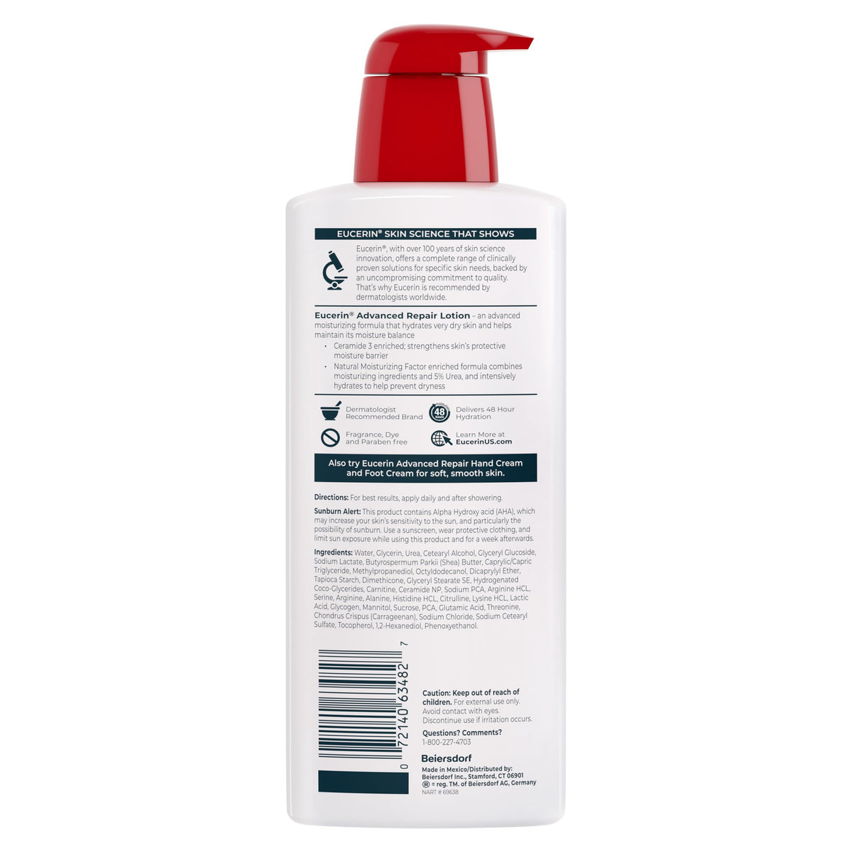 Eucerin bundle on bathroom counter forming part of a skincare routine