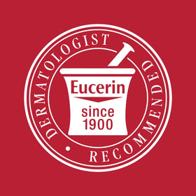 Parent applying Eucerin to child’s arm showing gentle, pediatric-friendly care