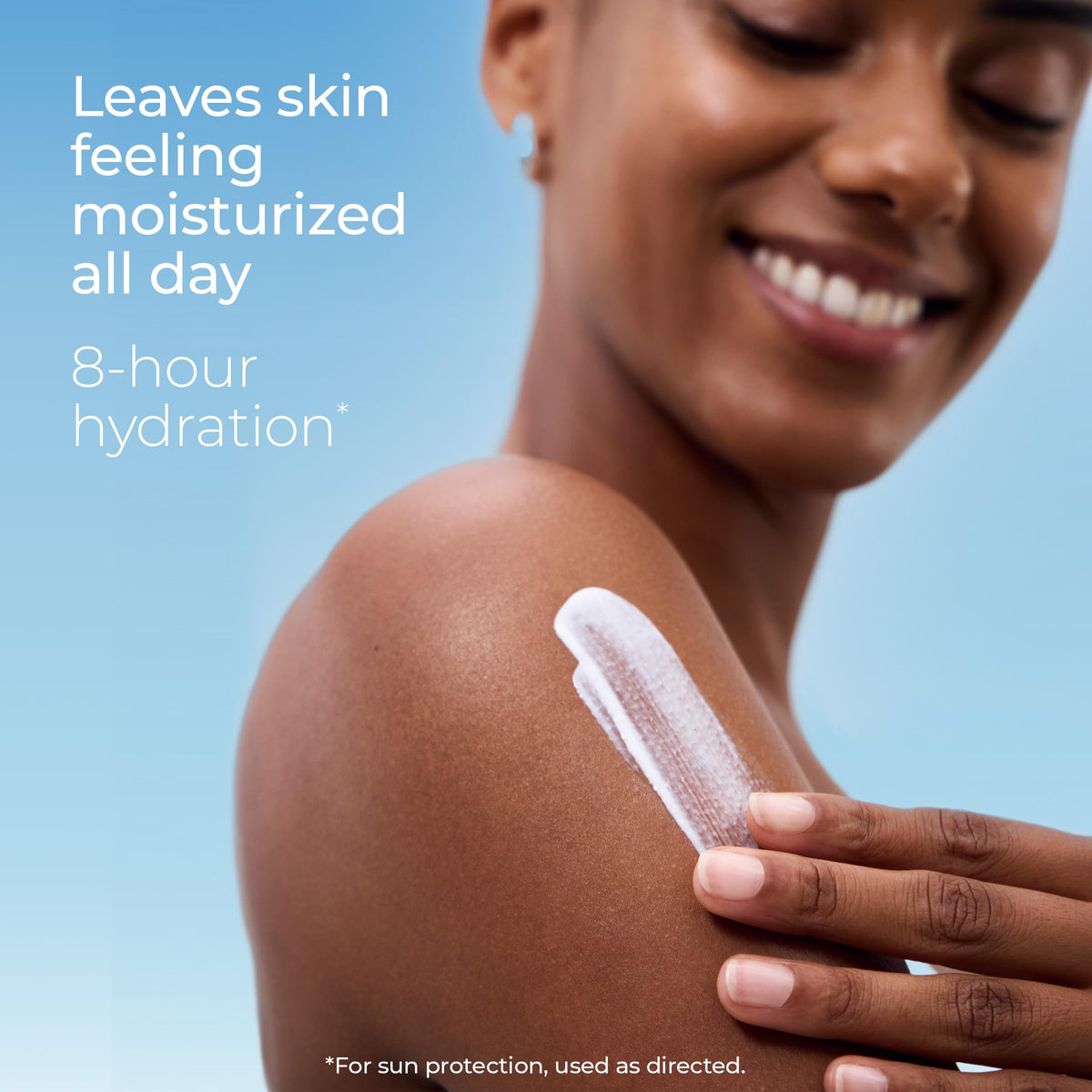 Eucerin clear finish on skin close view showing no visible residue benefit