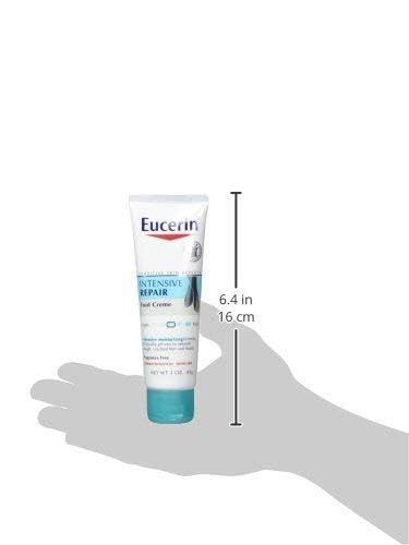 Eucerin cream texture on hand demonstrating lightweight non-greasy absorption