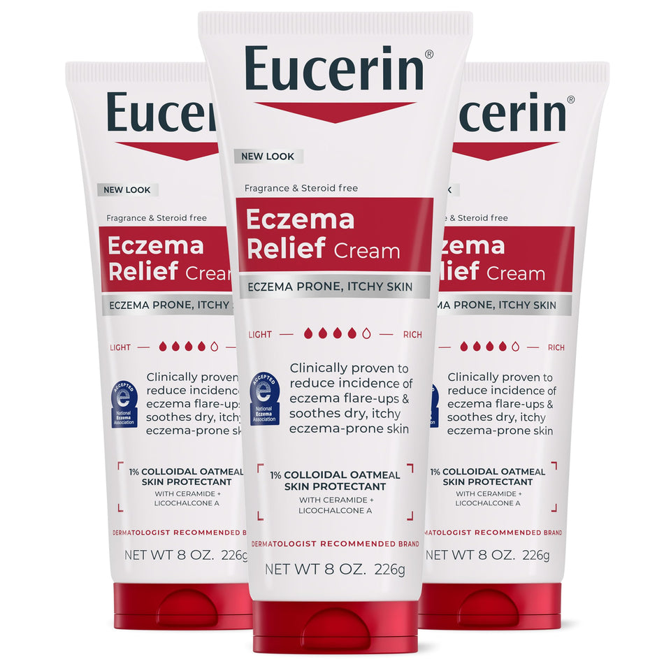 Eucerin front tube showing product name and size for quick identification