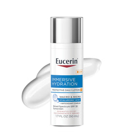 Eucerin front packaging showing SPF 30 and hydrating benefits