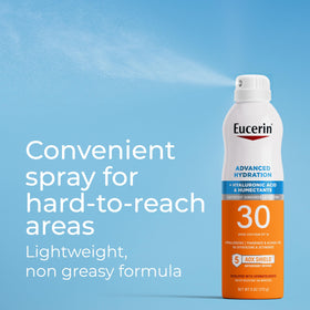 Visual of hyaluronic acid ingredient concept in Eucerin supporting skin moisture