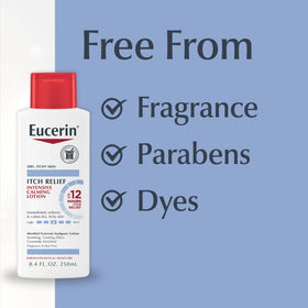 Eucerin ingredients label detail showing menthol and ceramides information
