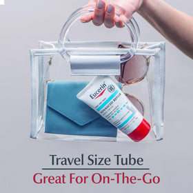 Eucerin hands in winter setting, protects against seasonal dryness benefit
