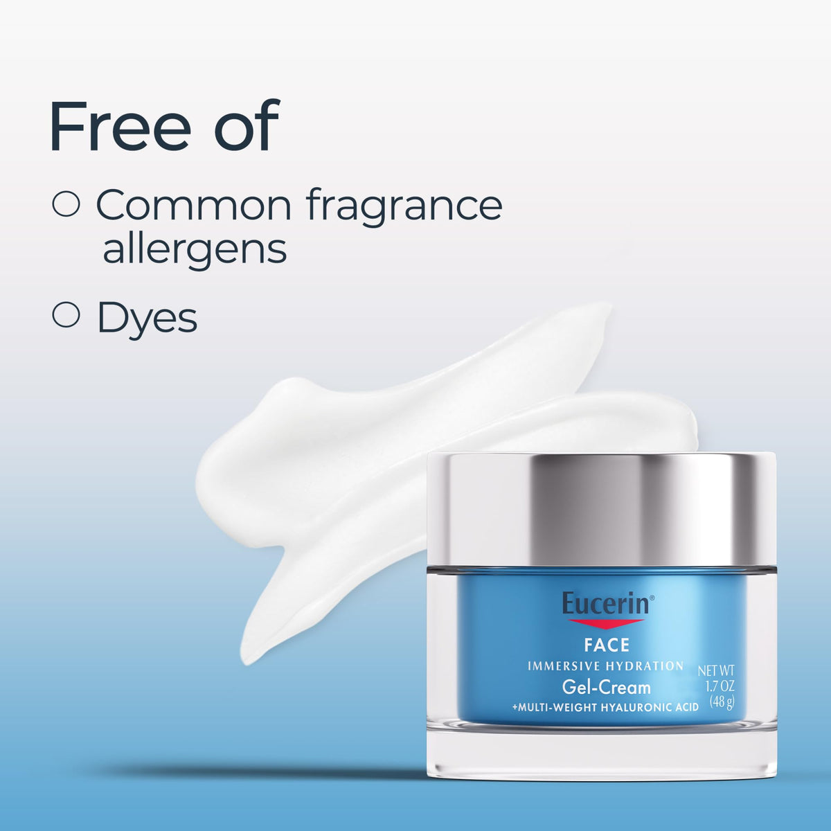 Eucerin in a nighttime routine setting conveying calming evening hydration ritual