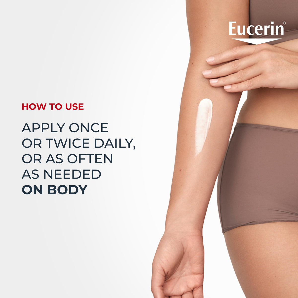 Eucerin pump top detail showing convenient dispensing for daily use