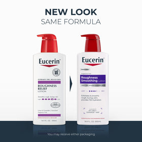 Eucerin pump dispensing lotion demonstrating easy, mess-free application