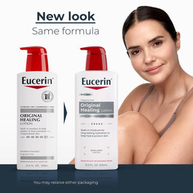 Eucerin pump top close-up for easy, controlled dispensing
