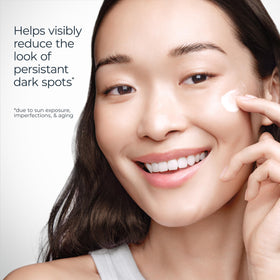 Eucerin before and after illustration showing improved radiance over weeks