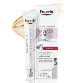Eucerin tube front view showing product packaging and key benefits