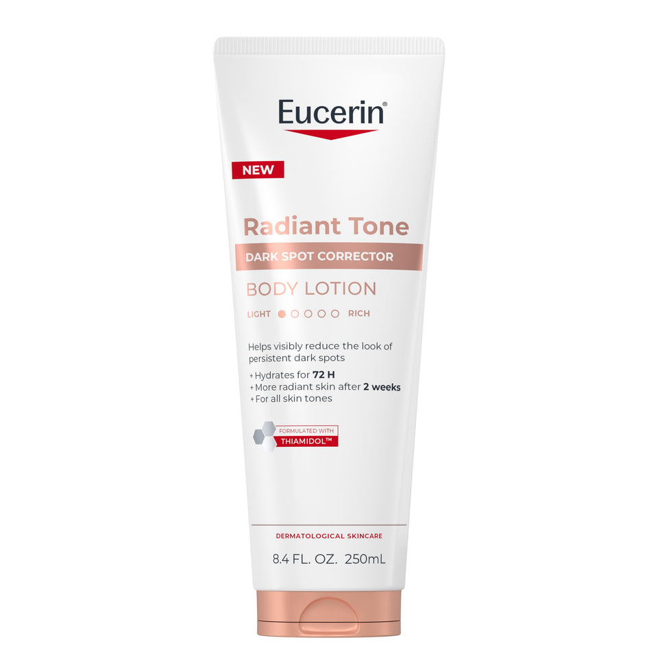 Eucerin front tube view showing product and clear benefits