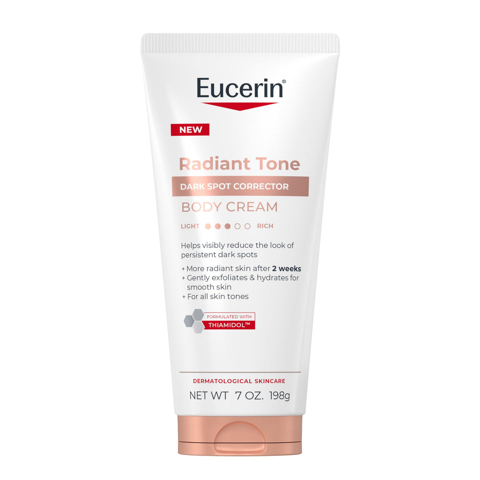 Eucerin front tube showing product branding and tube design for quick recognition