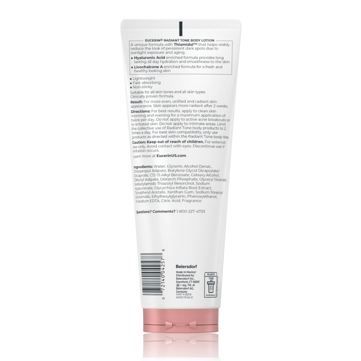 Eucerin ingredient visual highlighting Thiamidol for targeted dark spot reduction